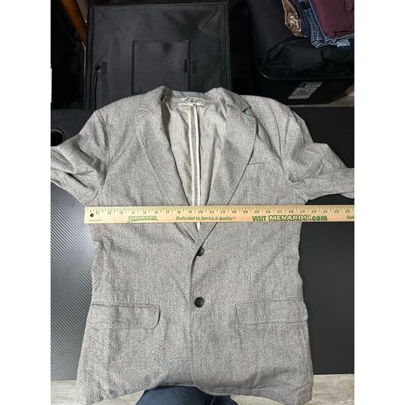 Rag & Bone Blazer Cotton Linen Blend Grey Heather Size 38 Preppy Office Designer - Picture 4 of 13